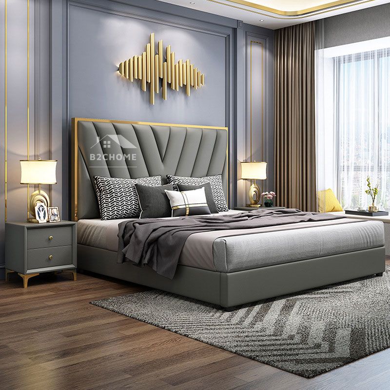 Giường bọc da cao cấp Z10 Giường bọc da cao cấp Z10