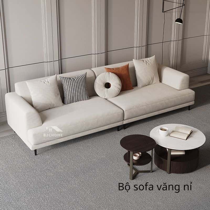 Top 10+ mẫu sofa văng nỉ phòng khách”cực chill”