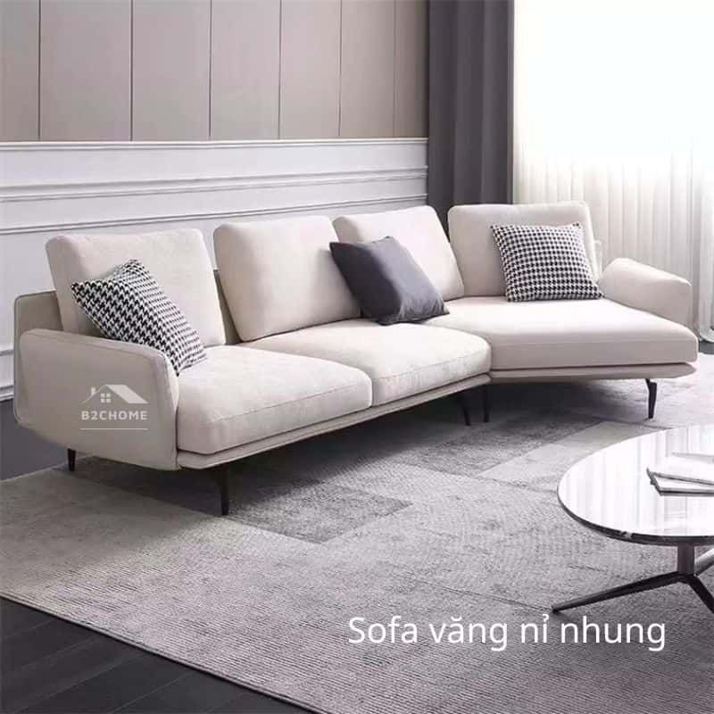 Sofa văng nỉ nhung